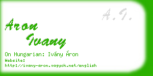 aron ivany business card