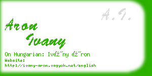 aron ivany business card